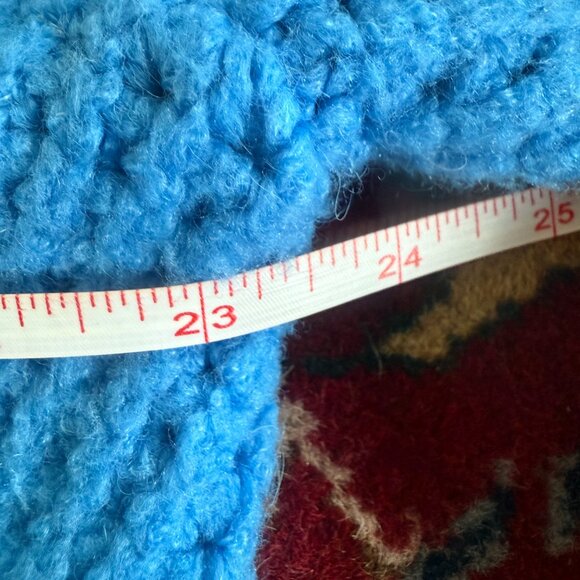 J. Crew Stretch Cable Knit Cardigan Cerulean Blue - Picture 9 of 14